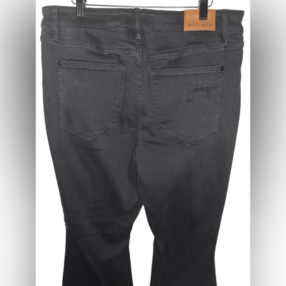 ***Has been sold***. Judy Blue High Waist Tummy Control Distressed Flare Jean - Picture 7 of 11